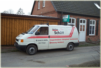 Servicefahrzeug von Heizungsbau Schütt (VW-Bus)